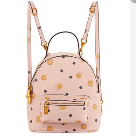 Neiman Marcus Handbags - Neiman Marcus Dotted Faux-Leather Backpack Bag
